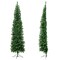 Costway 7ft Pre-lit PVC Artificial & Pine Needles Half Christmas Tree w/ 450 Branch Tips & 150 Lights